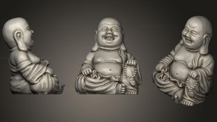 Скульптуры индийские (Улыбающийся Будда, STKI_0167) 3D модель для ЧПУ станка